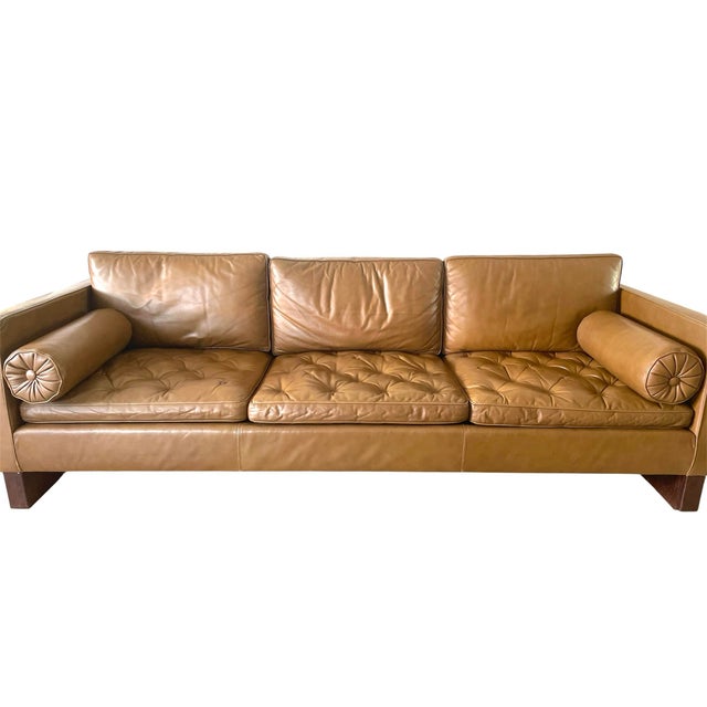 Rare matched set: a Mies van der Rohe for Knoll International No. 261 Lounge Chair and No. 263 Three-Seat Sofa, produced...