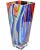 Blue Vintage Hand-Crafted Colorful Glass Vase For Sale - Image 8 of 8