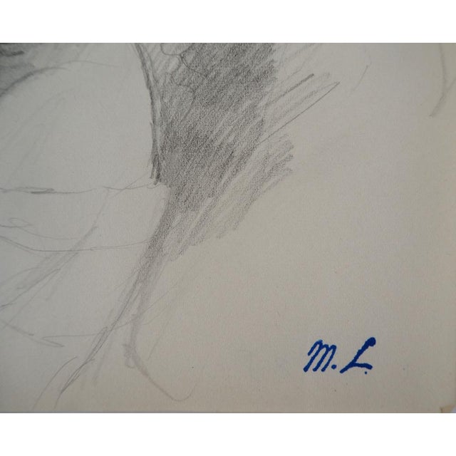 Marie Laurencin, Seductress, Original Pencil Drawing For Sale - Image 3 of 6
