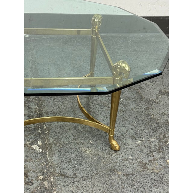 Drexel Furniture Connoisseur Collection Brass Coffee Table, Circa 1987 For Sale - Image 10 of 12