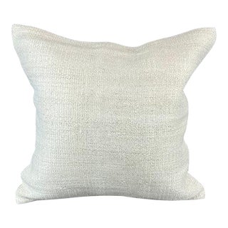 20 x 20 Hemp Pillow Turkish Cushion Natural Grayish White Pillow Cushion Cover For Sale