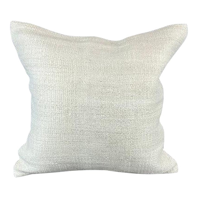 20 x 20 Hemp Pillow Turkish Cushion Natural Grayish White Pillow Cushion Cover For Sale