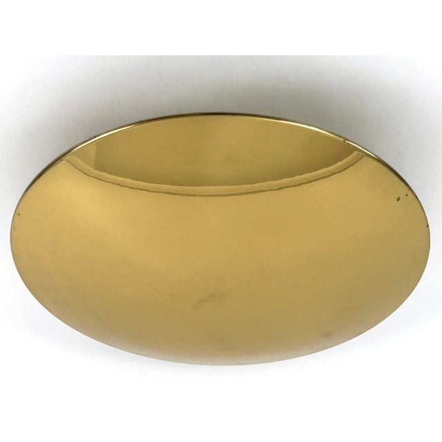 Metal Large Mid-Century Brass Flush Mount by Florian Schulz, Germany, 1970s For Sale - Image 7 of 18