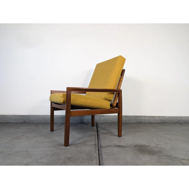 Mid-Century Modern 1960s Mid Century Teak and Cane '519' Lounge Chair by Hans Olsen for Juul Kristensen For Sale - Image 3 of 12