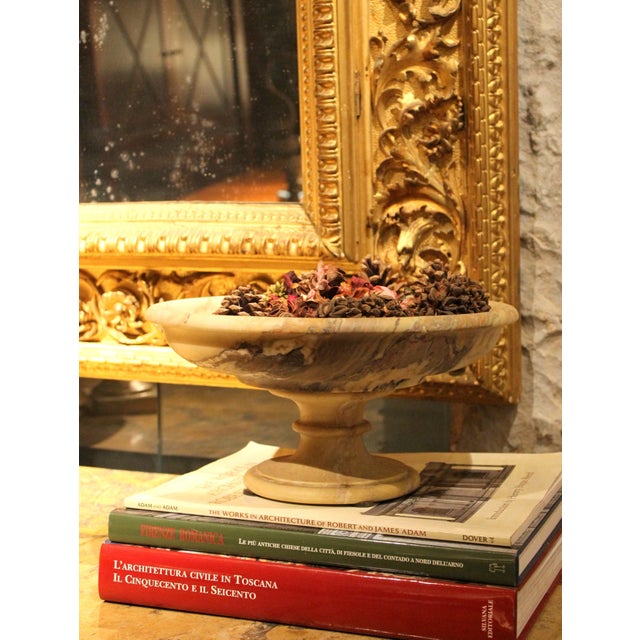 Italian 19th Century Neoclassical Marble Bowl on Pedestal or Tazza Centerpiece For Sale - Image 13 of 17