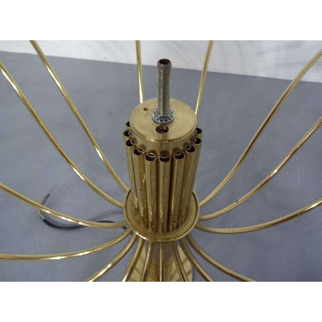 Large Italian Brass Chandelier, 1960s For Sale - Image 12 of 16