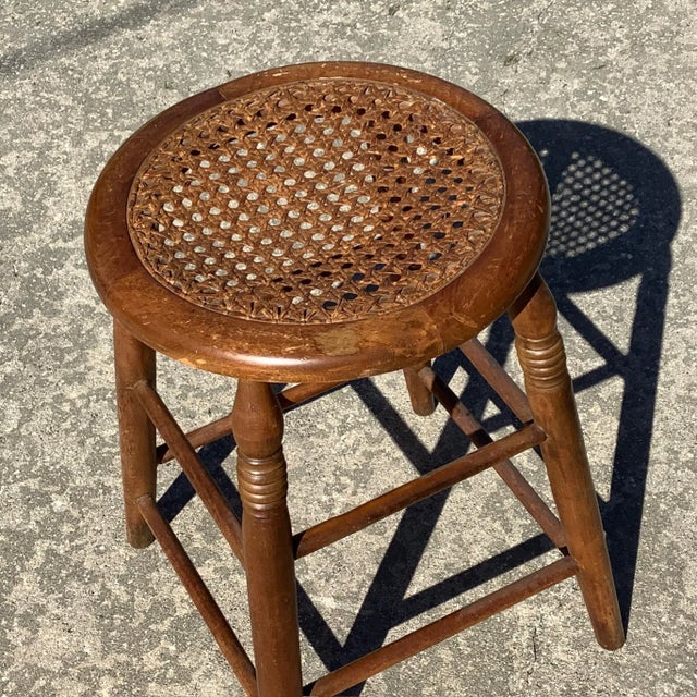 Antique Farm Country Milking Stool For Sale - Image 4 of 5