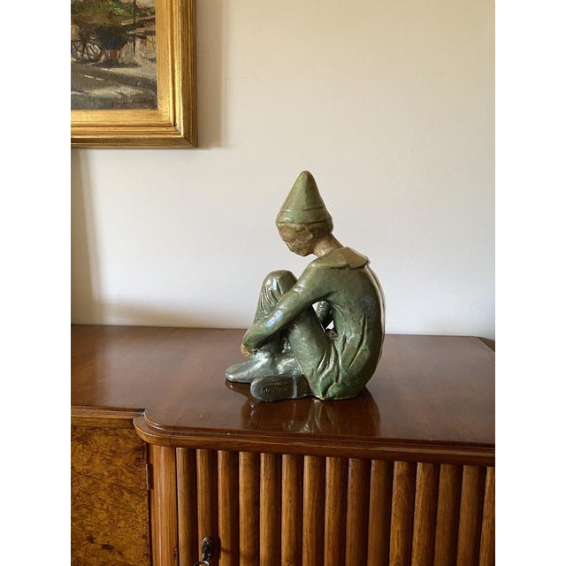 Giordano Tronconi, Figure of Sitting Boy, 1950s, Ceramic For Sale - Image 6 of 18