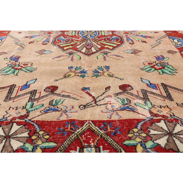 Mid 20th Century Zeki Muren Vintage Turkish Sivas Rug, 04'11 X 08'05 For Sale - Image 5 of 10
