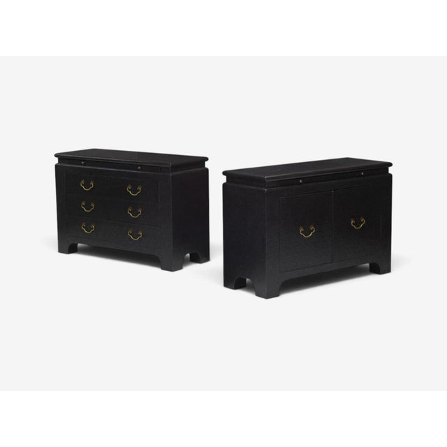 1980s Harrison Van-Horn, Commodes, Lacquered Wood, Brass, Usa, 1980s For Sale - Image 5 of 14