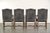 Late 19th Century Dining Chairs with Fabric Seats and Armrests with Wood Carvings, Set of 14 For Sale - Image 3 of 17