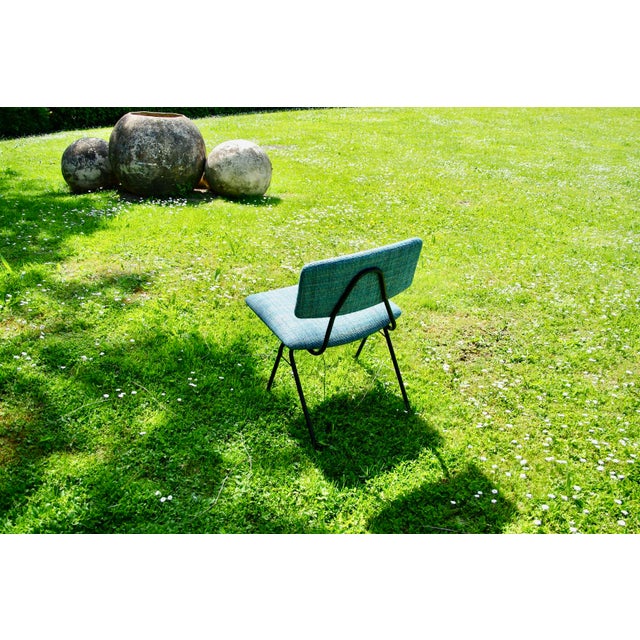 Metal Compass Chair by Pierre Guariche for Les Huchers Minvielle, 1956 For Sale - Image 7 of 9