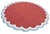 Textile Handmade Cotton Round Scalloped Rug, Terracotta, Cream and Light Blue Round Dhurrie-9' Round For Sale - Image 7 of 13