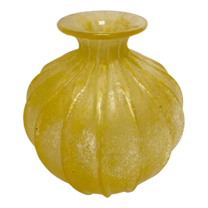 Vintage Amber Glass Blown Vase