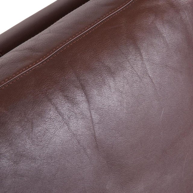 Conseta Leather Three-Seater and Armchair in Brown Coffee Mahogany with Headrest by COR, Set of 2 For Sale - Image 9 of 18