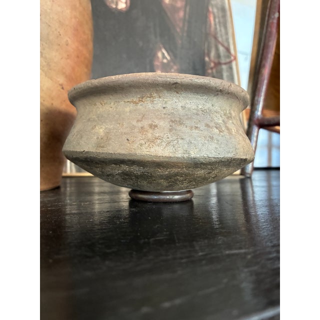 Vintage Blue Gray Indian Pot on Custom Ring For Sale In New York - Image 6 of 11
