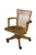 Traditional Antique 1920s Arts & Crafts Oak Bankers Desk Swivel Office Arm Chair For Sale - Image 3 of 18