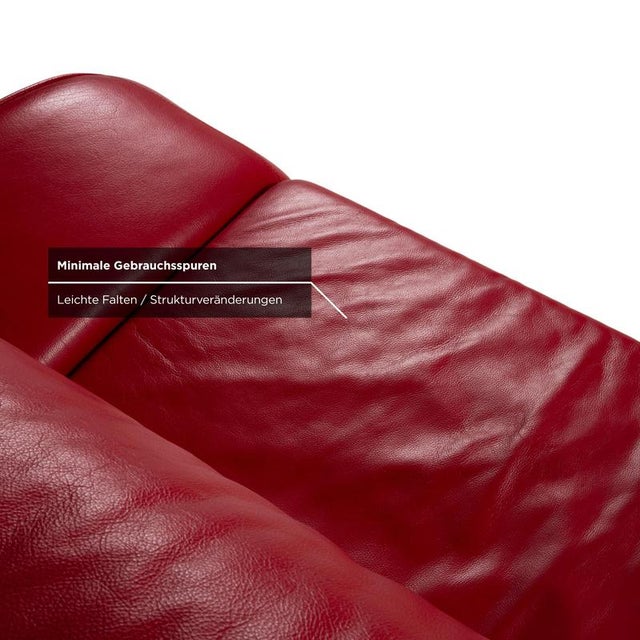 Two-Seater Sofa and Ottoman in Leather from Musterring, Set of 2 For Sale - Image 14 of 18