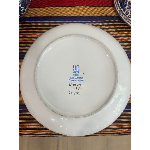 Turkish Hand-Painted 1987 Sümerbank Yıldız Turkish Cobalt & Gold Presentation Sugar Bowl Set with lid and Underplate - 2 pcs For Sale - Image 3 of 4