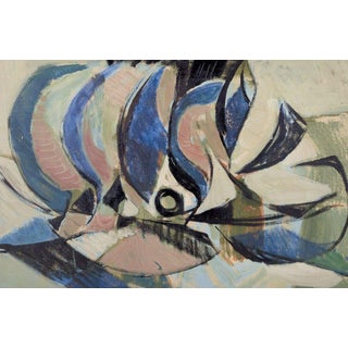 Torsten Hult, Abstract Composition, 1960s, Oil Painting For Sale