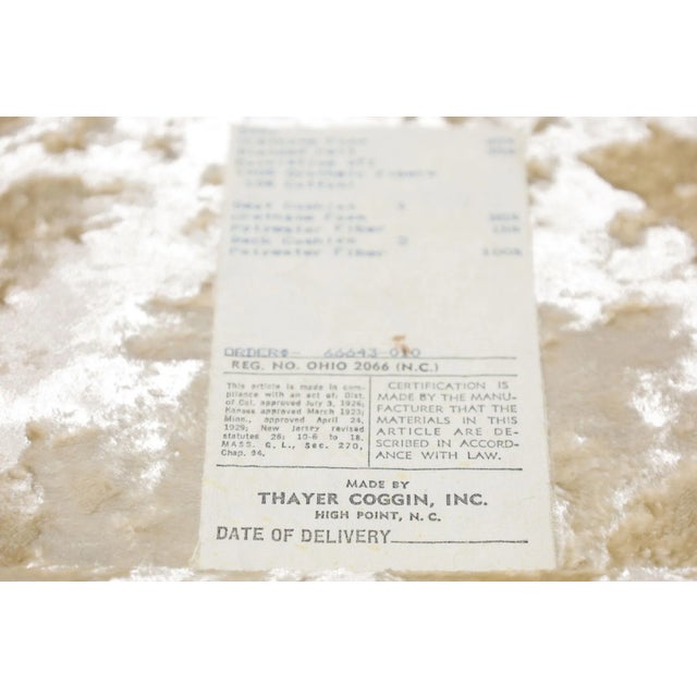 Milo Baughman Button Tufted Chrome Sofa in a Crushed Velvet For Sale - Image 9 of 9