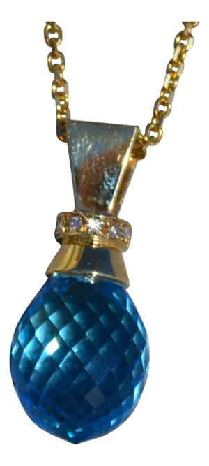 The Hattie: Ladies Bold Topaz and Diamond Statement Necklace