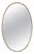 Vintage Oval Mirror in Brass by Gio Ponti, Italy, 1950s For Sale