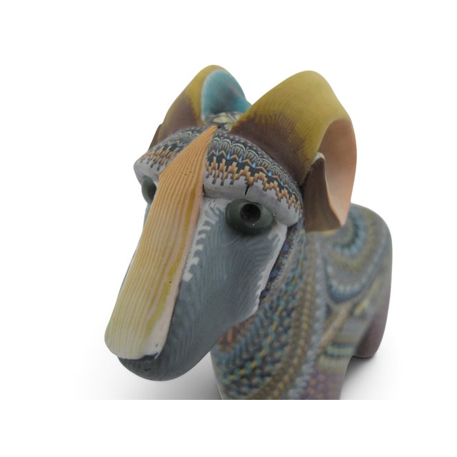 Abstract Jon Stuart Anderson Fimo Polymer Millefiori Clay Ram Figurine Sculpture For Sale - Image 3 of 10