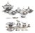 Porcelain Sarreguemines Dinner Service, Set of 56 For Sale