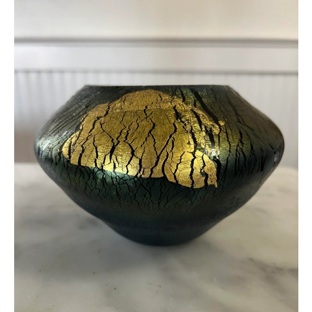 1990s Vintage Robert Eickholt Art Glass Vase For Sale - Image 5 of 12