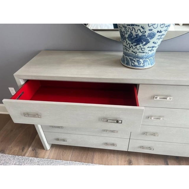 Contemporary Mitchell Gold + Bob Williams Malibu Eight-Drawer Dresser in Matte Gray For Sale - Image 3 of 4