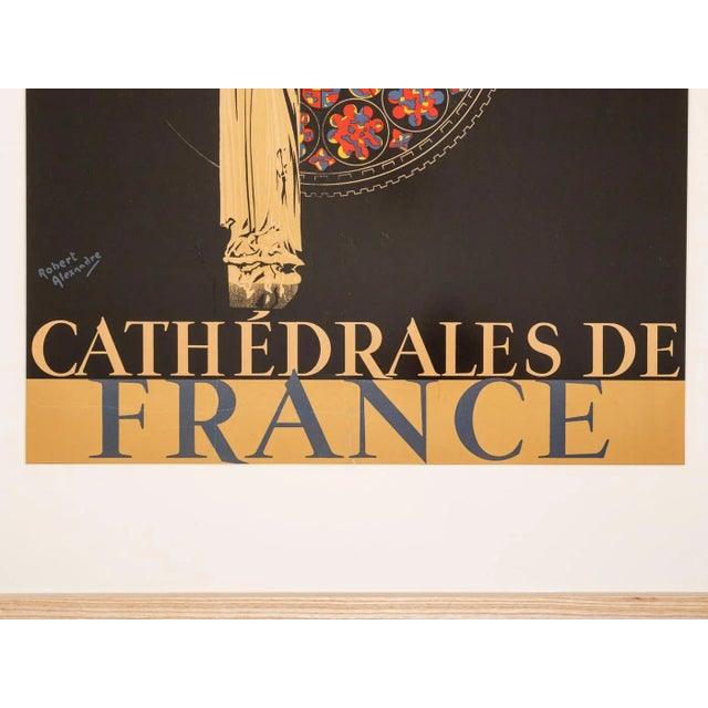 Chartres: Cathedrals of France Art Deco Travel Poster, 1930s, Framed For Sale - Image 7 of 12