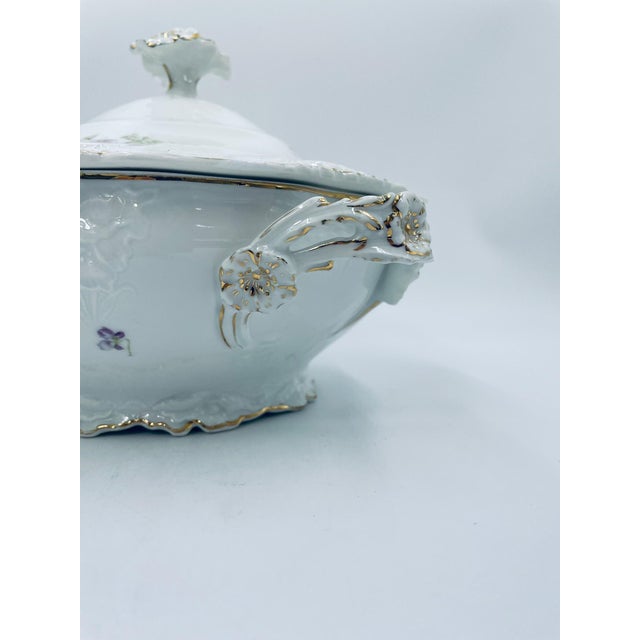 Antique Art Nouveau Porcelain Soup Tureen, 1965 For Sale - Image 9 of 15