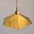 Gold Belgian Brass Umbrella Shaped Pendant Lamps, 1970s, Set of 2 For Sale - Image 8 of 12
