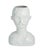 2020s White Glazed Ceramic Male Head Vase For Sale - Image 5 of 5