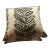 Cream and Black Designer Floral Leaf Patterned Pillow Covers- a Pair For Sale