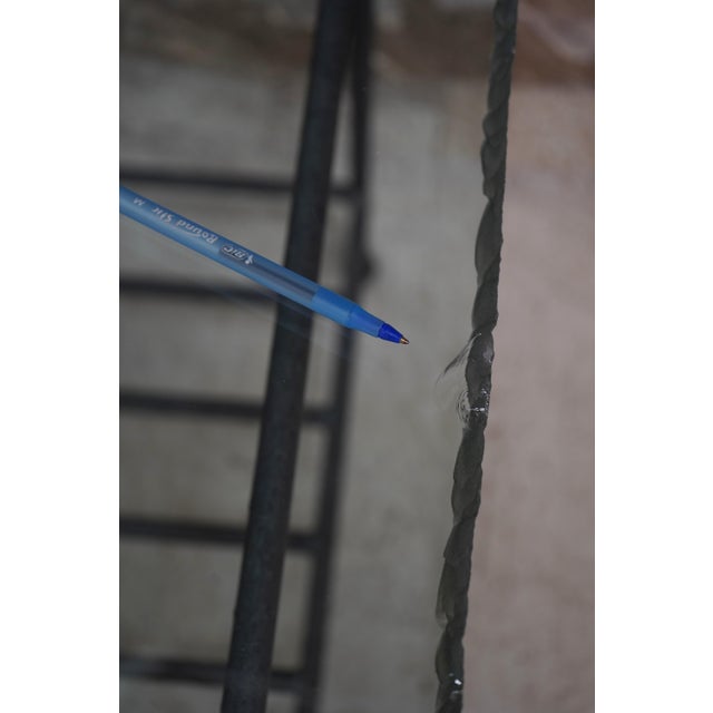 Pair Charleston Forge Glass Top Iron Base Lamp Tables For Sale - Image 12 of 12