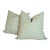 Schumacher Leonie Vermicelli Pillows in Leaf - Double Sided Pair For Sale