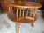 O'Hearn revolving solid maple table. Beautiful condition. Colonial style.