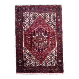 1970s Hand Made Vintage Persian Bidjar Rug 3.2' X 4.8' For Sale