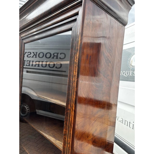 Victorian Glazed Bookcase with Adjustable Shelves and Drawers For Sale - Image 5 of 11