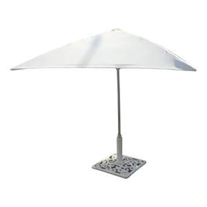 Vintage Custom Patio Umbrella With Intricate Iron Stand