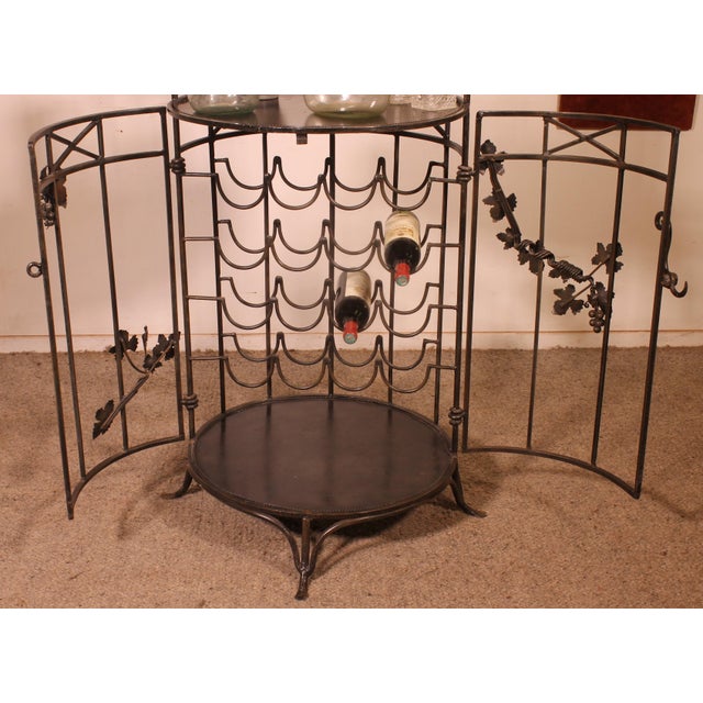 Wrought Iron Bar with Bunches of Grapes, 1970s For Sale - Image 6 of 15