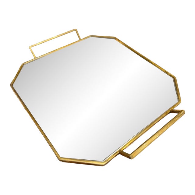 Serving Tray by Göttinghen, Brass and Stainless Steel, 1970s For Sale