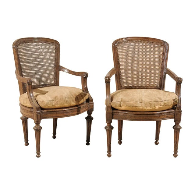 18th Century Italian Wooden Armchairs- A Pair For Sale - Image 11 of 11