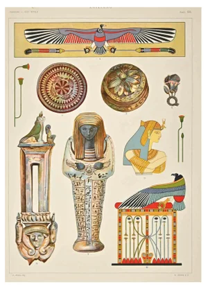 Andrea Alessio, Decorative Motifs: Egyptian Styles, Chromolithograph