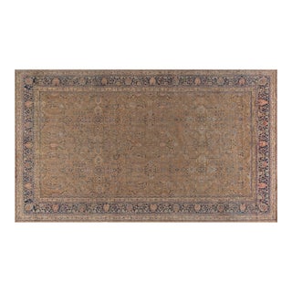 Vintage Persian Tabriz Handmade Wool Rug For Sale