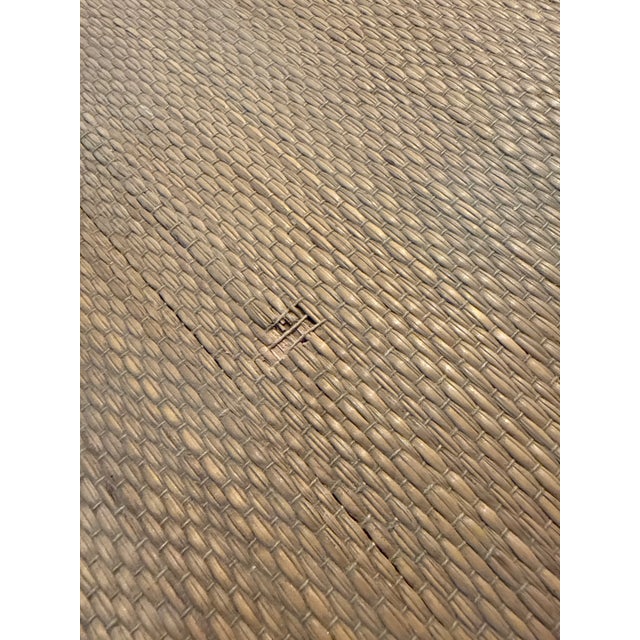Antique French Tortoise Wood and Grasscloth Occasional Table For Sale In Atlanta - Image 6 of 7