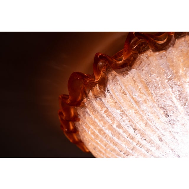 Mid-Century Flush Mount attributed to Barovier & Toso, Italy, 1970s For Sale - Image 10 of 11