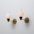 Black Vintage Italian Sconces in Brass and Opaline Glass, 1950s, Set of 2 For Sale - Image 8 of 12